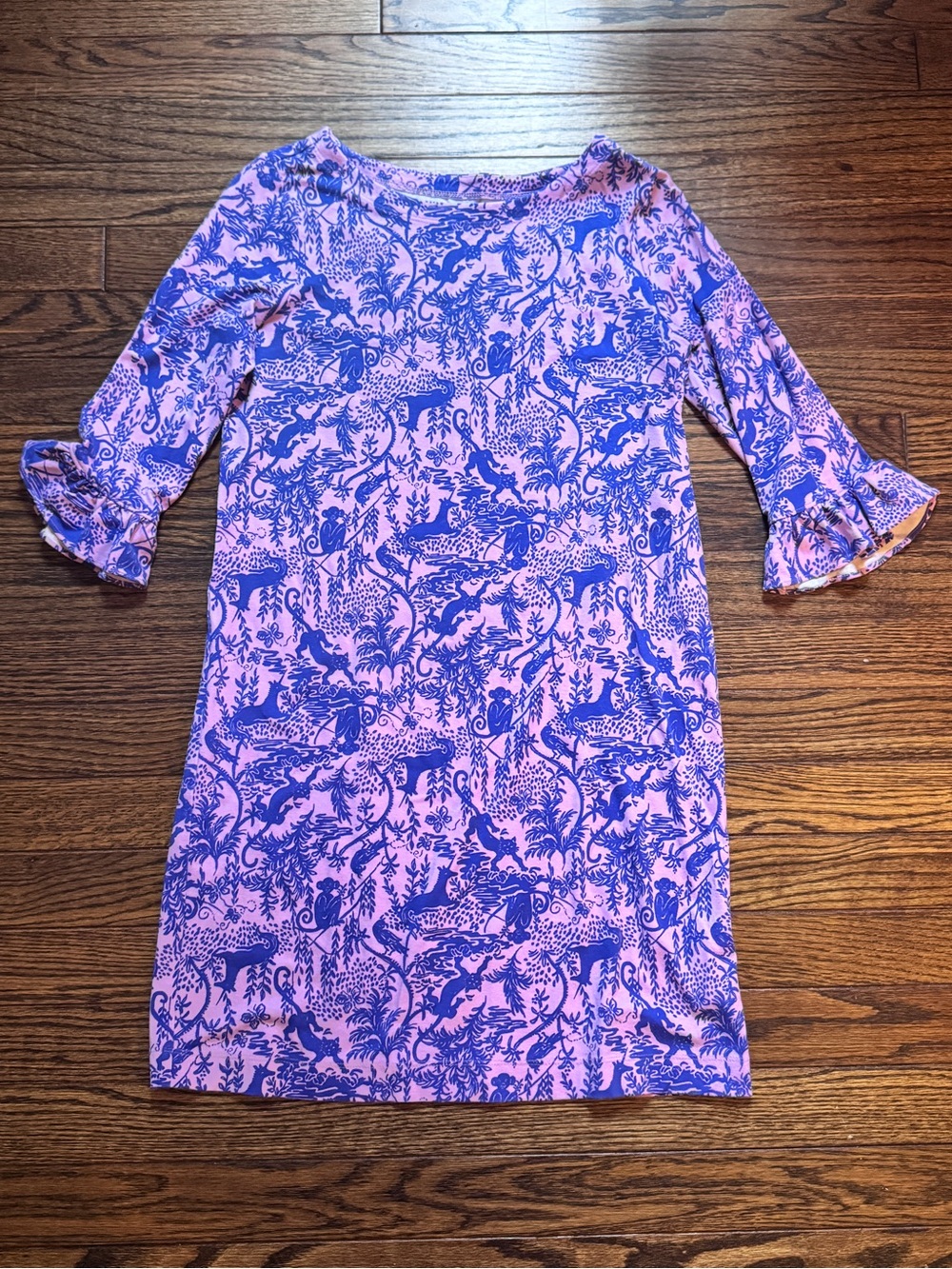 Lilly Pulitzer Mini Sophie Ruffle dress in the "Safari As I Can See" - Picture 2 of 6